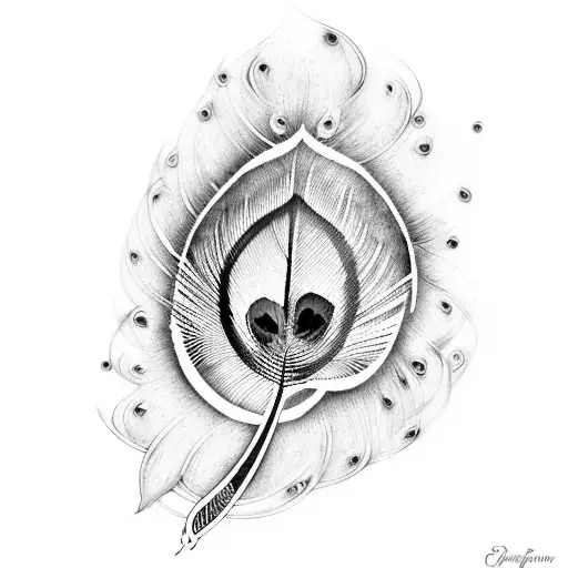 Peacock feather tattoo design idea