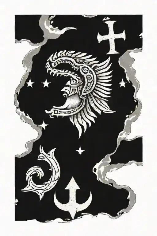 Dacian flag tattoo design idea