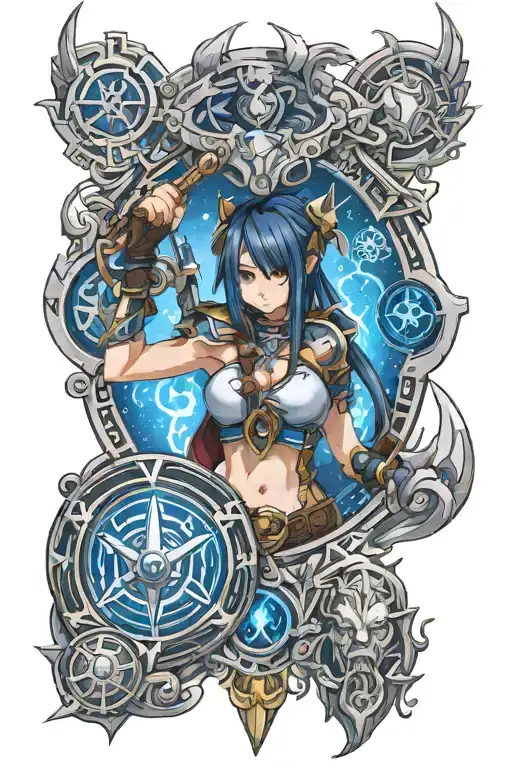 time, anime, Greek, Warcraft tattoo design idea