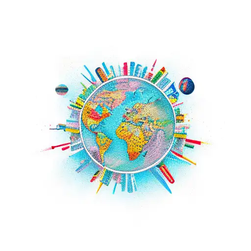 wanderlust  tattoo design idea