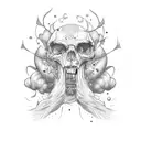 half alive half dead and gone tattoo design idea