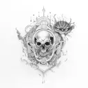 half alive half dead and gone tattoo design idea