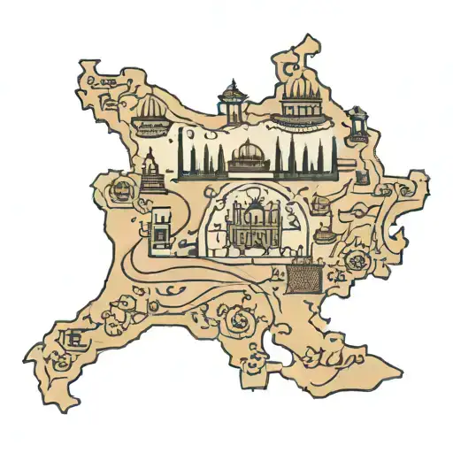 Iran map outline tattoo design idea