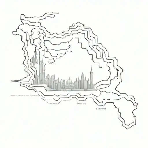 iran map line tattoo tattoo design idea