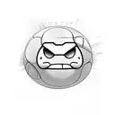 kirby playing tennis tattoo design idea