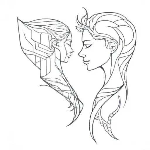 matching couple tattoo tattoo design idea