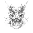 rustic cross  tattoo design idea