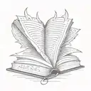 A tattoo design of a book with pages forming a labyrinth, symbolizing the endless journey of knowledge and self-discovery through literature tattoo design idea