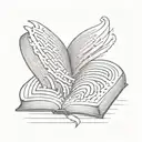 A tattoo design of a book with pages forming a labyrinth, symbolizing the endless journey of knowledge and self-discovery through literature tattoo design idea