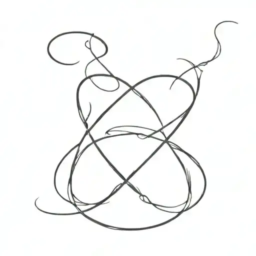 interlinked initials "DTDSMS" tattoo design idea