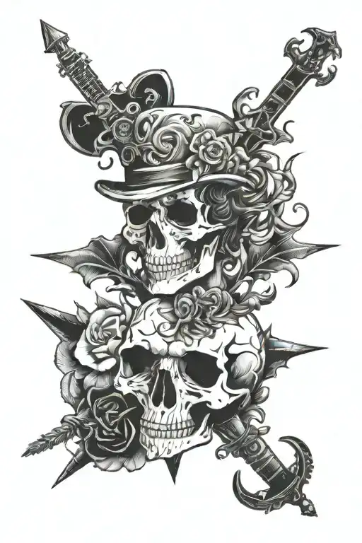 palaye royale, dark tattoo design idea