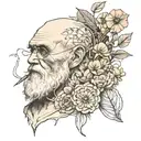 charles darwin evolution theory tattoo design idea