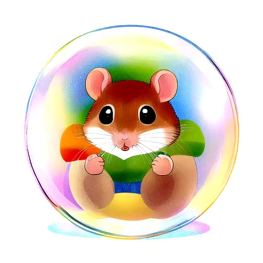 hamster in circle tattoo design idea
