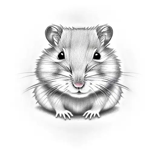 hamster in circle tattoo design idea