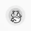 hamster in circle tattoo design idea