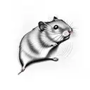 hamster in circle tattoo design idea