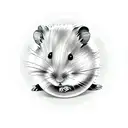 hamster in circle tattoo design idea