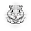 hamster in circle tattoo design idea