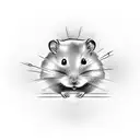hamster in circle tattoo design idea