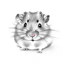 hamster in circle tattoo design idea