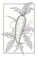 a humanoid carrot tattoo design idea