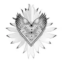 turtle bluejay heart wings tattoo design idea