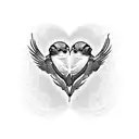 turtle bluejay heart wings tattoo design idea
