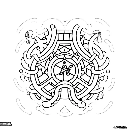 A zodiac sign made out of mini soap bars tattoo design idea