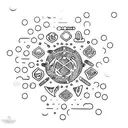A zodiac sign made out of mini soap bars tattoo design idea