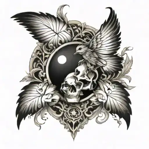 A chest tattoo that connects to an existing shoulder piece and covers the entire pec. I would like the tattoo to have a  tattoo design idea