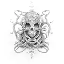 café  con medusas  tattoo design idea