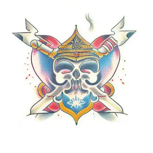mystical ancient culture sleve tattoo design idea