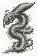 worm tattoo design idea