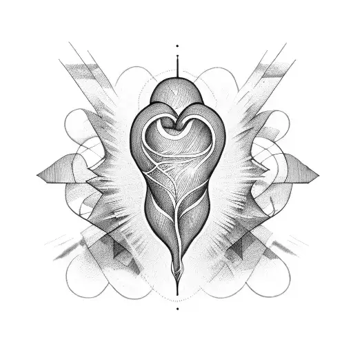 heart womb tattoo design idea