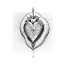 heart womb tattoo design idea