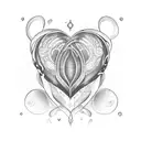 heart womb tattoo design idea