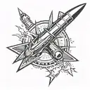 missiles tattoo design idea