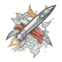 missiles tattoo design idea