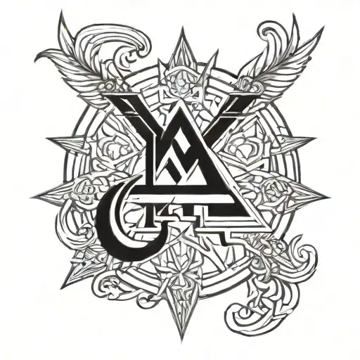 sumerian letters tattoo design idea