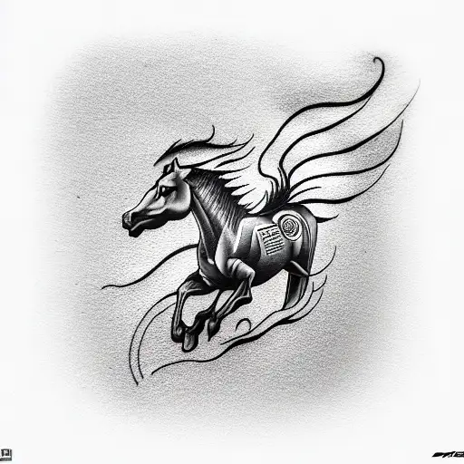 car mustang tattoo design idea