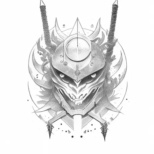 motocycle demon slayer tattoo design idea