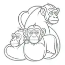3 monkey of wisdom tattoo design idea