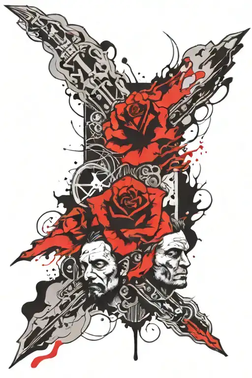 Forearm tattoo in graphic style with Vlad 3 Tepes also known as the impaler and Dracula tattoo design idea