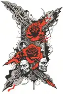 Forearm tattoo in graphic style with Vlad 3 Tepes also known as the impaler and Dracula tattoo design idea