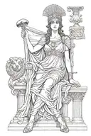 athena greek goddess tattoo design idea