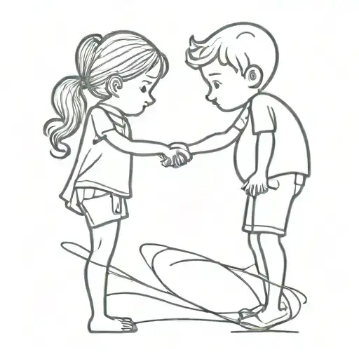 brother sister bond tattoo design idea
