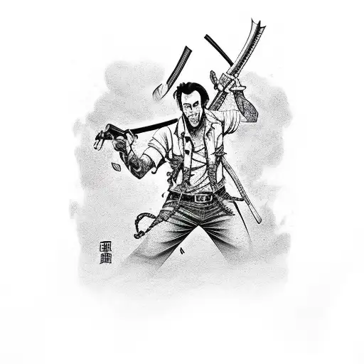 Ash Williams Evil Dead tattoo design idea