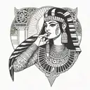 cleopatra queen of egypt tattoo design idea