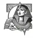 cleopatra queen of egypt tattoo design idea
