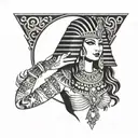 cleopatra queen of egypt tattoo design idea